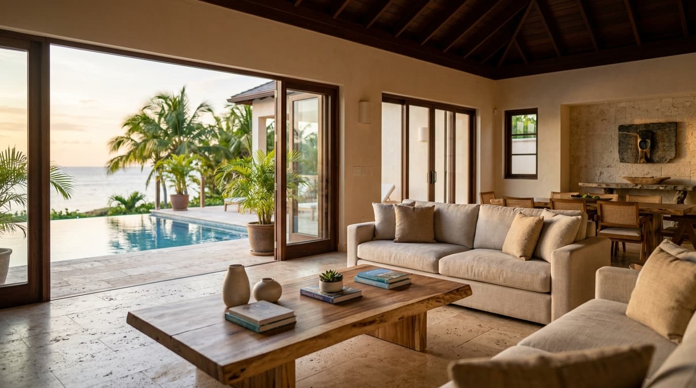 Interior de villa de lujo en Punta Cana